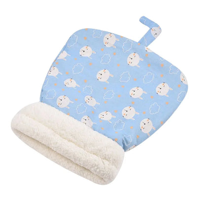 Cozy Cartoon Cat Sleeping Bag – Soft Plush Closed Bed for Cats (Pink, Yellow, Blue)