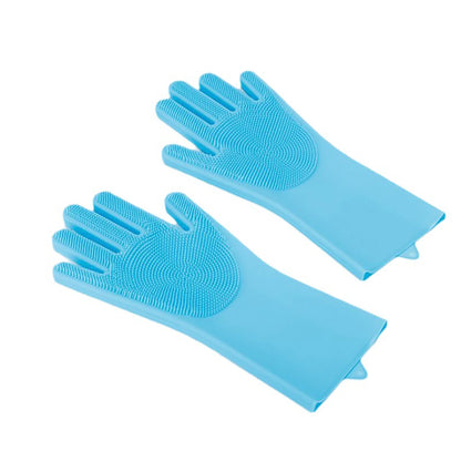 Silicone Pet Grooming Gloves – Bathing, Scrubbing & Hair Removal for Dogs & Cats