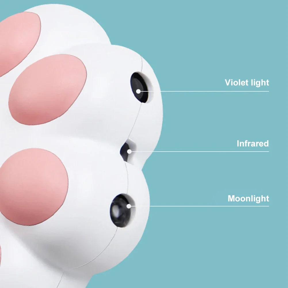 Rechargeable Cat Laser Toy with Multiple Patterns – Interactive LED Light Paw Shape for Training & Play