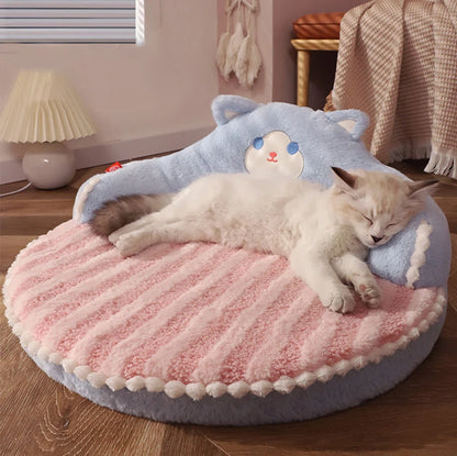 Hoopet Cat Bed Pad Cushion – Soft Velvet Pet Bed for Cats & Small Dogs