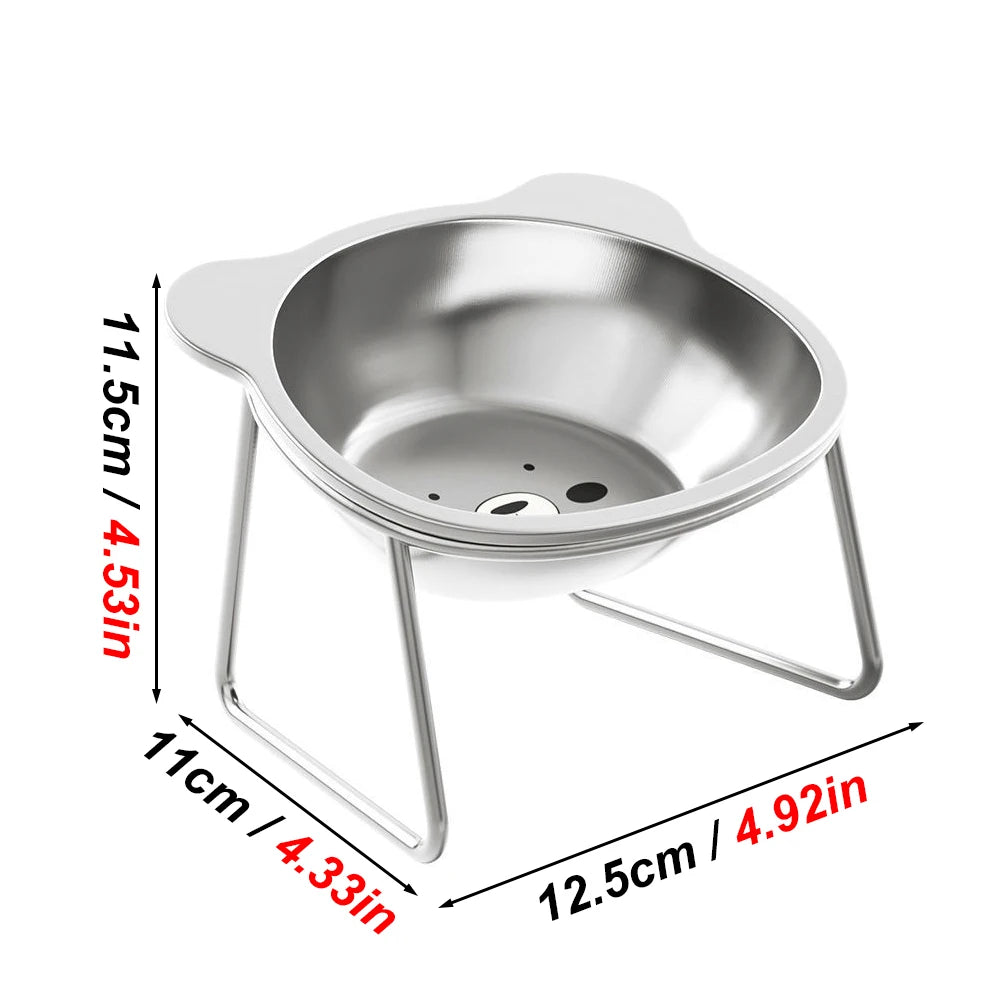 Stainless Steel Elevated Cat & Dog Bowl – Raised Stand