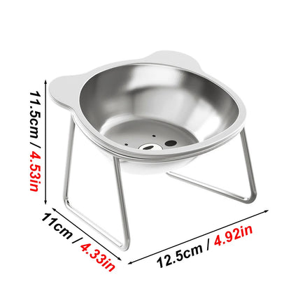 Stainless Steel Elevated Cat & Dog Bowl – Raised Stand