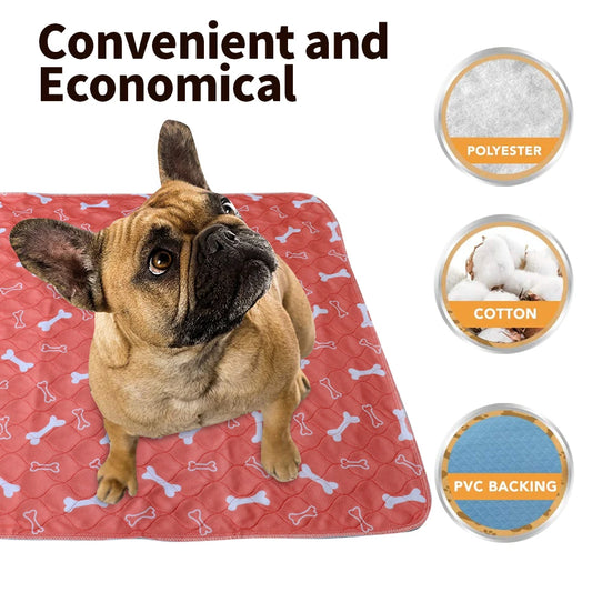 Orange absorbent dog pee pad with fiber material