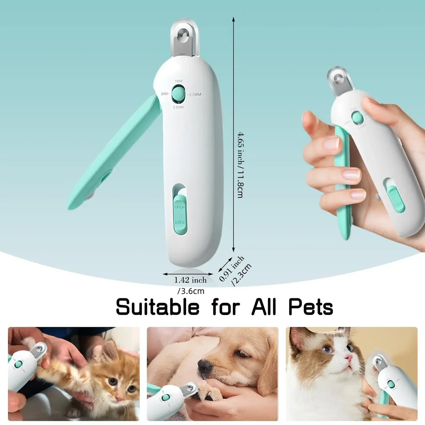 Adjustable Pet Nail Clippers – Professional Cat & Dog Grooming Tool with Safety Guard