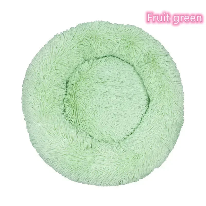 Donut bed for dogs in light brown
