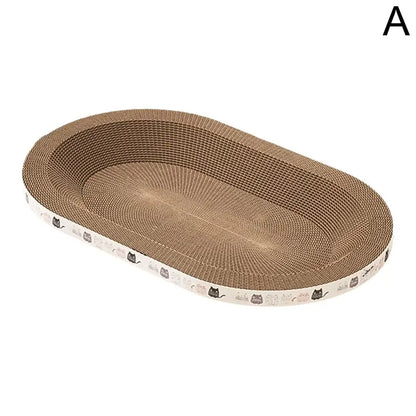 Durable Cat Scratcher Bed – Eco-Friendly Corrugated Design for Healthy Claws & Cozy Resting