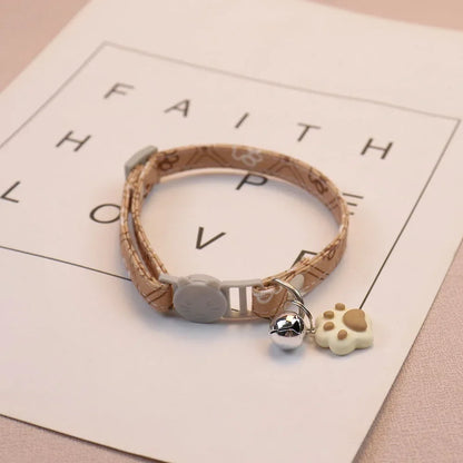 Cute Pet Collar with Bell – Adjustable Breakaway Safety Neck Collar for Cats & Small Dogs