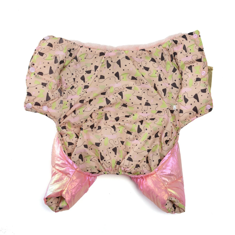 Gold dog jacket with soft inner lining
