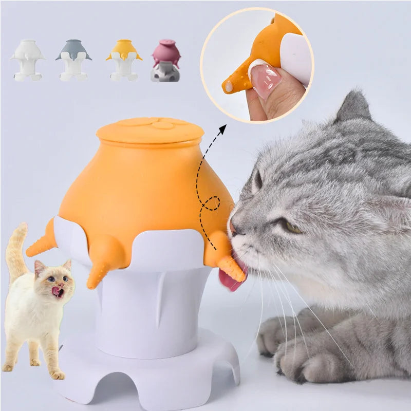 Pet milk feeder with silicone nipples for puppies and kittens