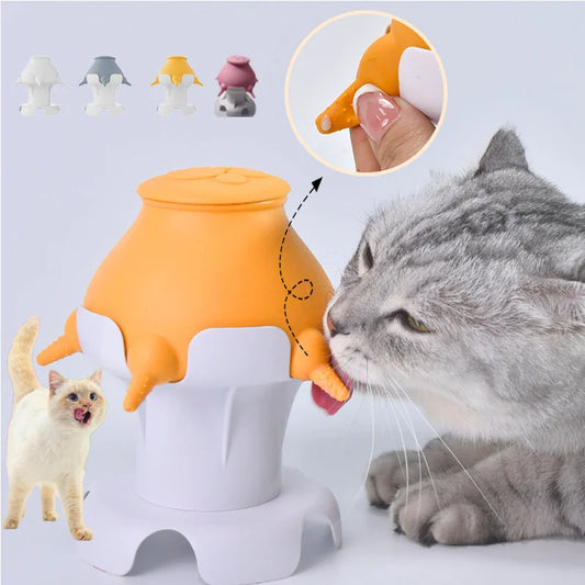 Pet milk feeder with silicone nipples for puppies and kittens