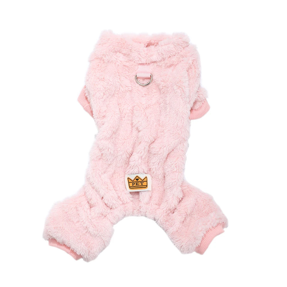 Winter Pet Jumpsuit – Soft Fleece Pajamas for Dogs & Cats
