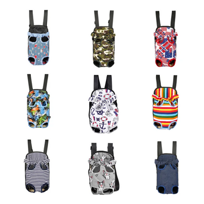 Colorful breathable mesh pet backpack for cats and dogs