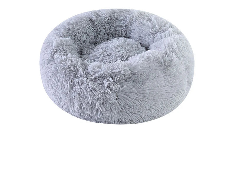 Plush Donut Pet Bed – Cozy Nest for Dogs & Cats