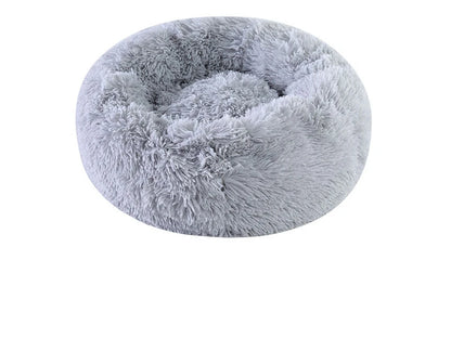 Plush Donut Pet Bed – Cozy Nest for Dogs & Cats