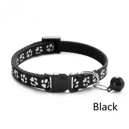 Adjustable Dog & Cat Collar with Bell – Personalized Pet Neck Ring