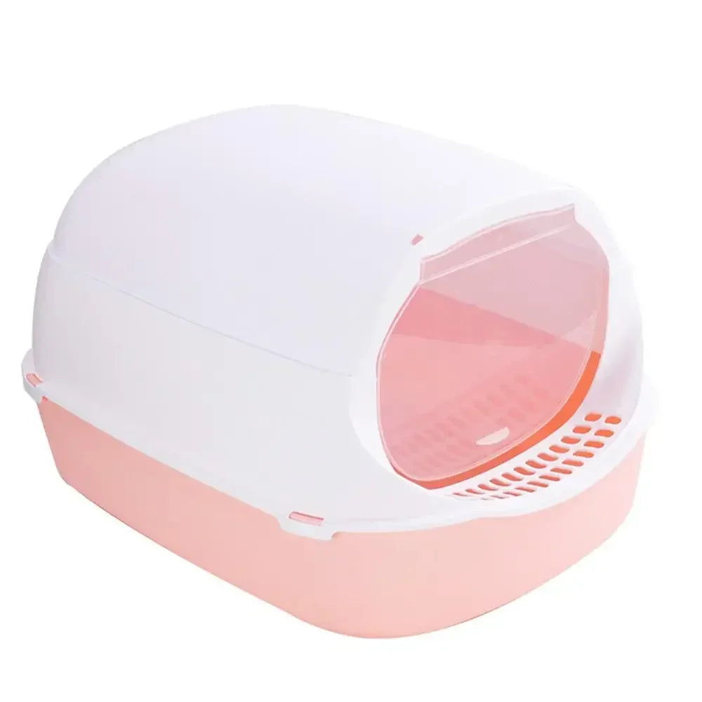 Durable plastic cat litter box easy to clean