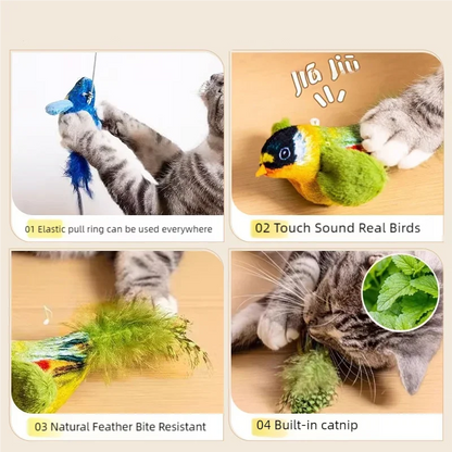 Plush Bird Cat Toy – Interactive Sounding Bird Toy for Cats (Durable & Fun)