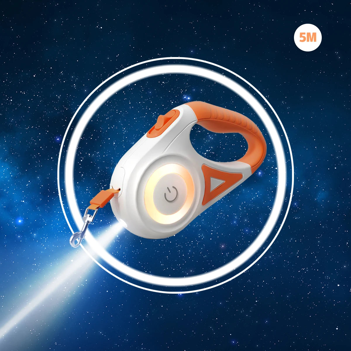 LED Retractable Dog Leash – Light-Up Pet Lead for Safe Walks