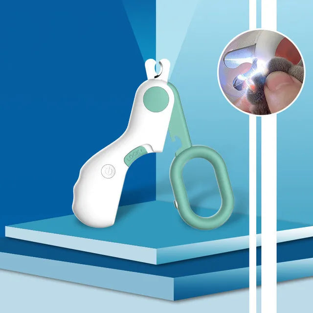 Pet Nail Clipper with LED Light – Safe Nail Trimmer for Dogs & Cats