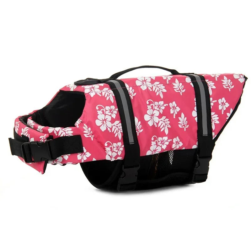 Dog Life Jacket with Reflective Strips – Adjustable Waterproof Pet Swim Vest for Small to Large Dogs