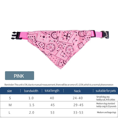 Pet Bandana Scarf – Adjustable Collar for Dogs & Cats