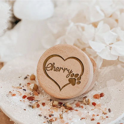 Engraved pet memorial wooden box
