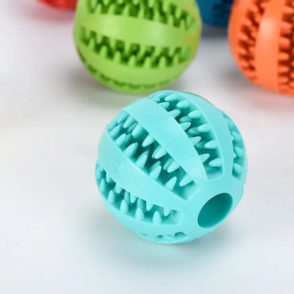 Interactive Pet Chew Ball – Durable Rubber Treat Toy for Dogs & Cats | Teeth Cleaning & Food Dispenser