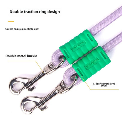 1.5m Pet Double Leash – Durable 2 Way Coupler Rope