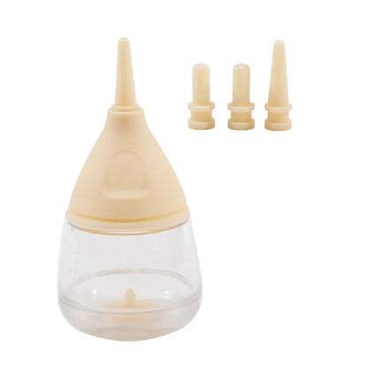Anti-Choking Pet Nursing Bottle for Puppies & Kittens – Soft Silicone Feeding Tool with Scale Mark & Leakproof Cap