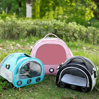 Pink portable pet travel bag for small animals