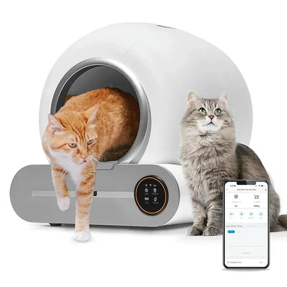 Smart Automatic Cat Litter Box 65L with APP Control – Self-Cleaning Large-Capacity Odor-Free for Multiple Cats