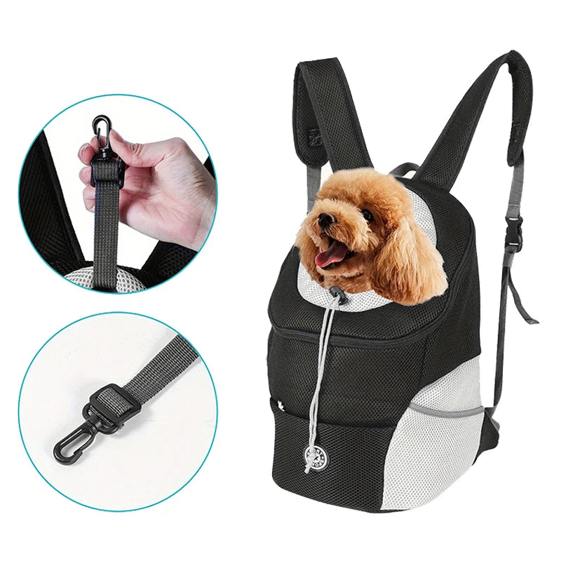 pet backpack with mesh ventilation