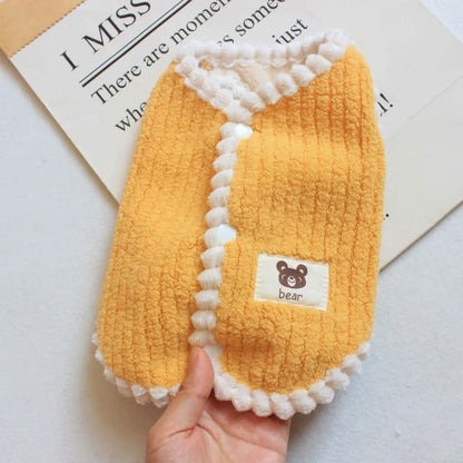 Soft Fleece Dog Jacket – Warm Winter Coat for Small Dogs