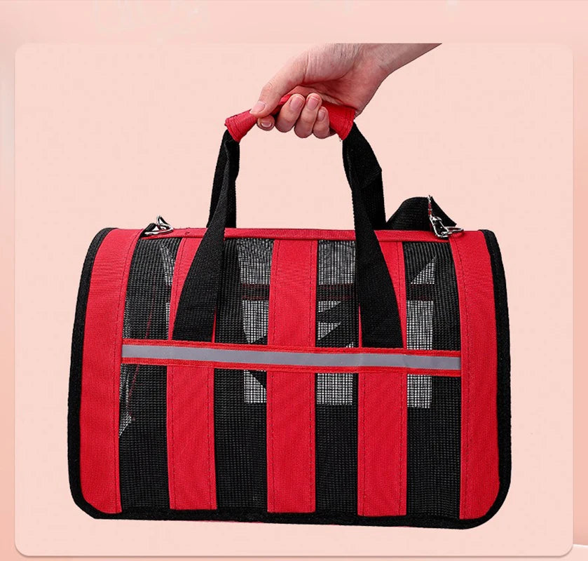 Foldable design of breathable pet travel bag