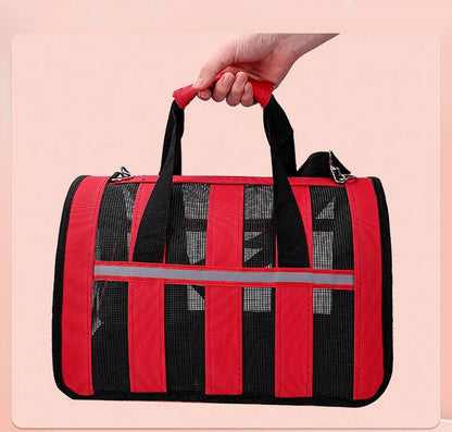 Foldable design of breathable pet travel bag