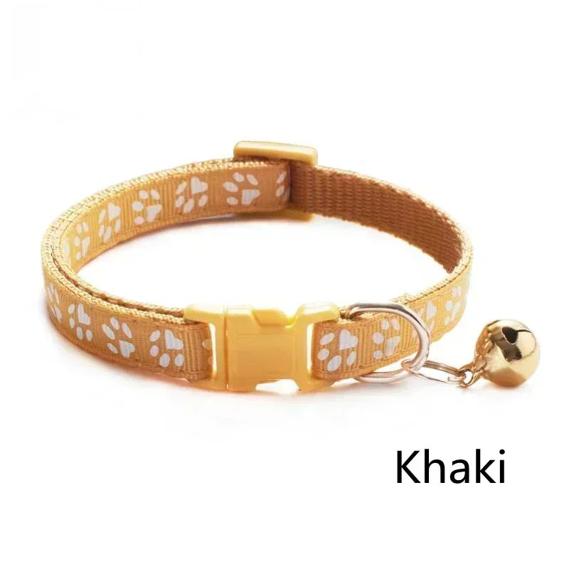 Adjustable Dog & Cat Collar with Bell – Personalized Pet Neck Ring