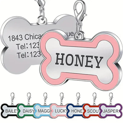 Custom Pet ID Tag – Engraved Metal Dog Name Tag