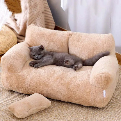 Luxury cat sofa bed with thick padding in beige color
