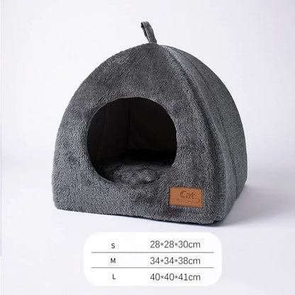 Triangle Cat Nest Bed – Warm & Cozy House