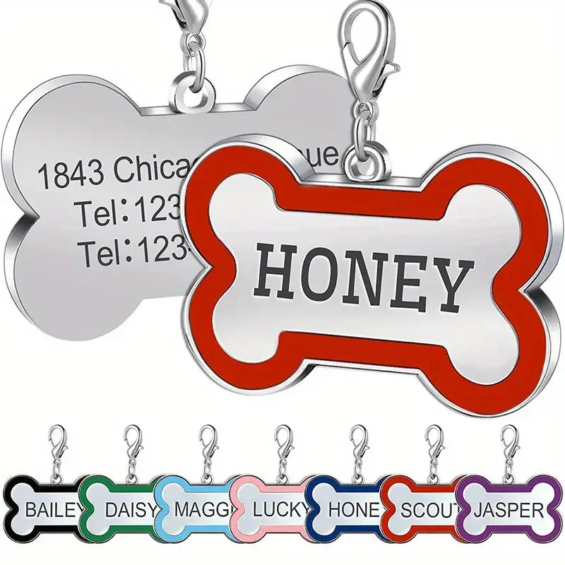 Custom Pet ID Tag – Engraved Metal Dog Name Tag