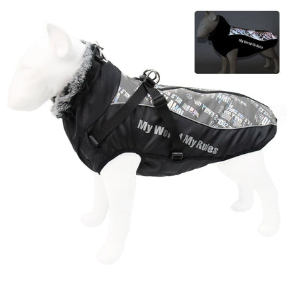 Waterproof Winter Dog Coat – Warm Jacket with Harness