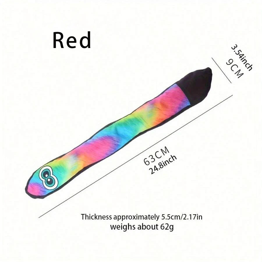 Interactive plush snake toy for dogs – colorful squeaky play toy