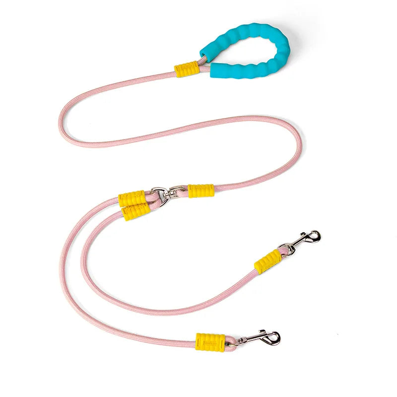 1.5m Pet Double Leash – Durable 2 Way Coupler Rope