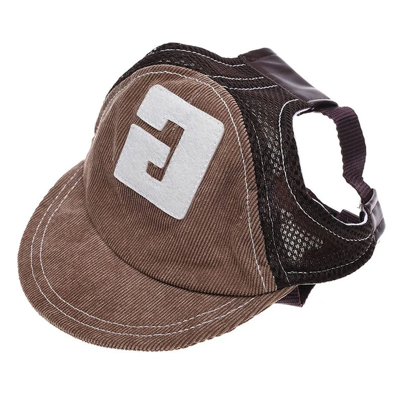 Adjustable Dog Baseball Hat with Ear Holes – Breathable Sun Protection Cap for Small to Large Dogs & Pets