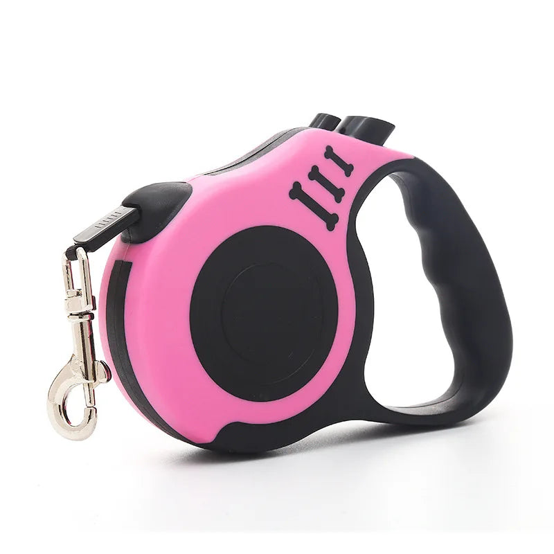 Compact ABS handle dog leash with quick lock system