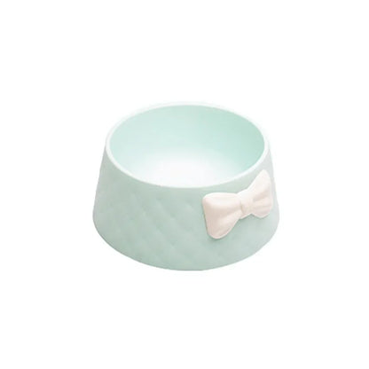 Cute Pet Food Bowl – Non-Slip Bowknot Dog & Cat Feeder