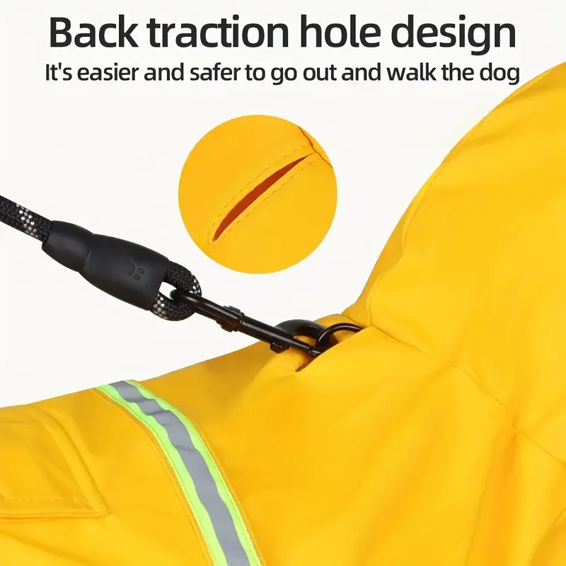 Reflective pet raincoat for small and medium dogs