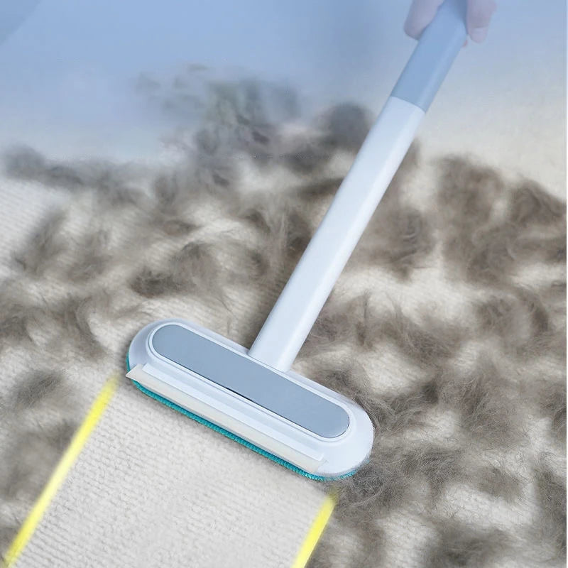3 in 1 pet hair remover brush with long handle cleaning sofa