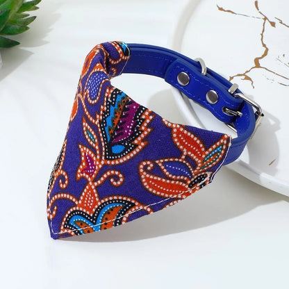 Dog Bandana Collar – Adjustable Pet Scarf for Small & Medium Dogs