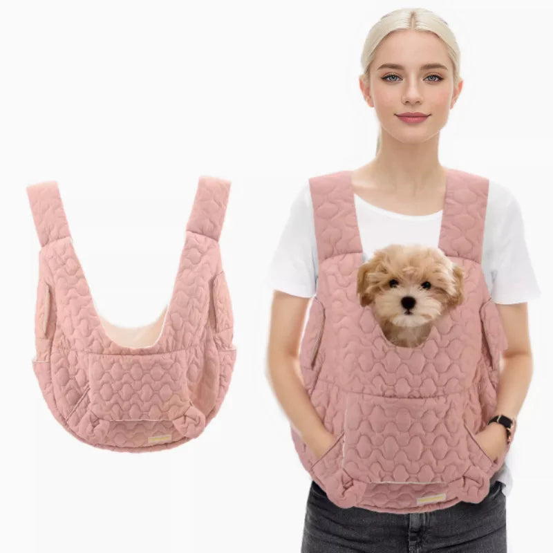 soft fabric pet tote hands-free design